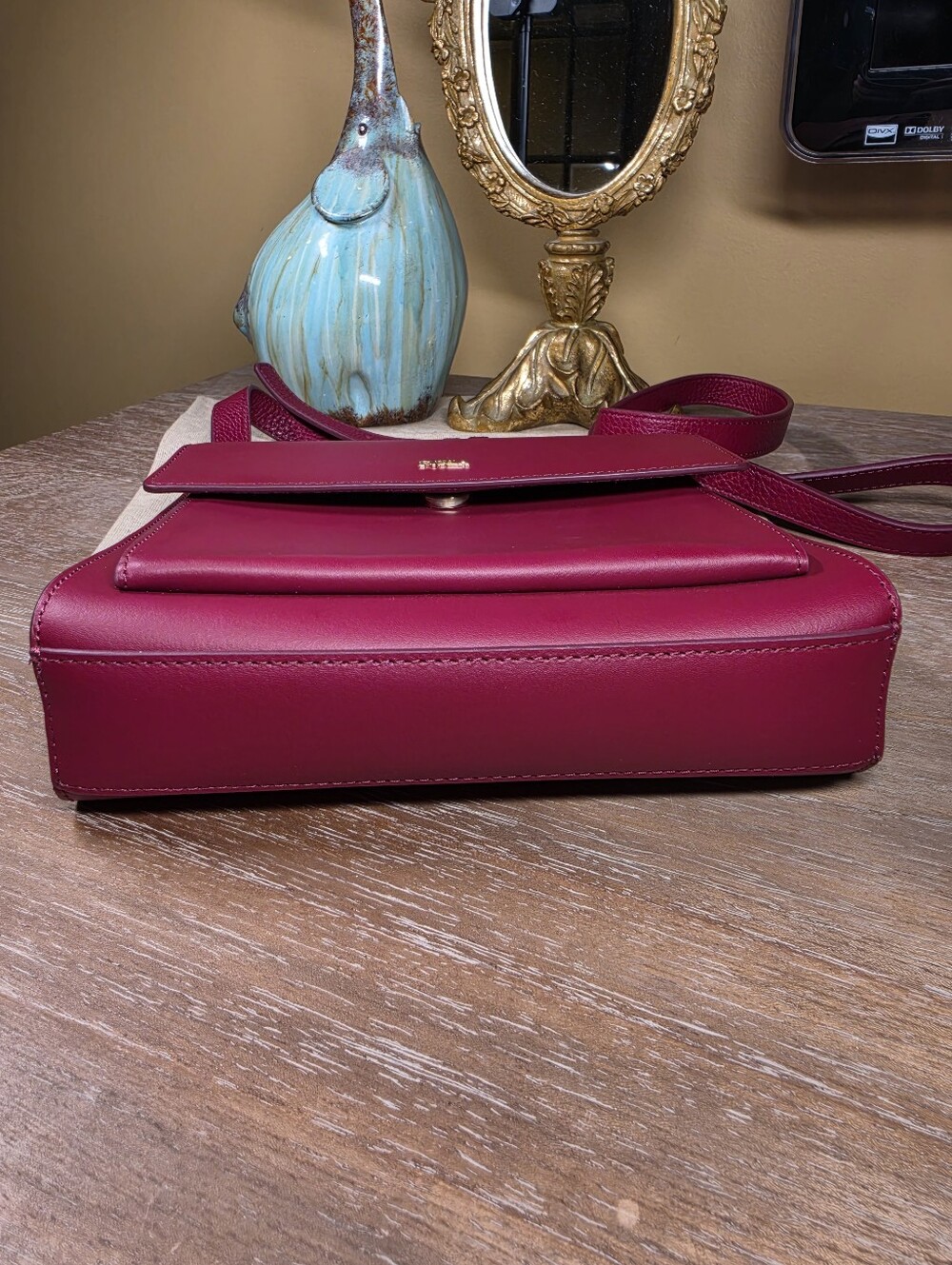 Furla Lady M Red Leather Crossbody Bag (Retail $350) NWT! - Picture 7 of 15
